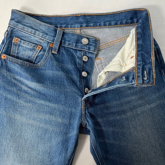 Levi's 501 Skinny Jeans Wear & Tear Wash Distressed Size 24 x 32 - Picture 6 of 15